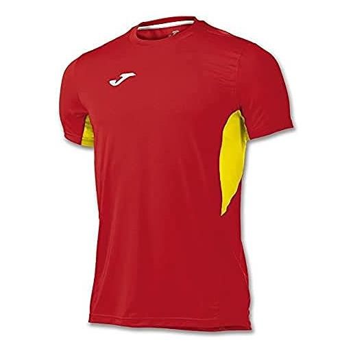 Joma camiseta record rojo-amarillo m/c, maglietta uomo, rosso/giallo (rojo-amarillo-609), 4xs-3xs