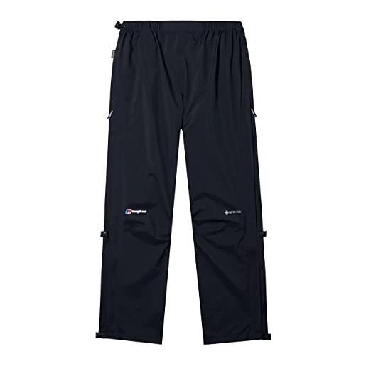Berghaus, pantaloni impermeabili in gore-tex da uomo, nero, small/short