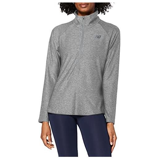 New Balance sport spacedye maglia con cerniera a mezza lunghezza, da donna