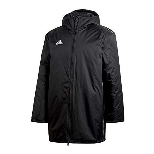 adidas core18 stadium jacket, giacca sportiva. Uomo, black/white, xs