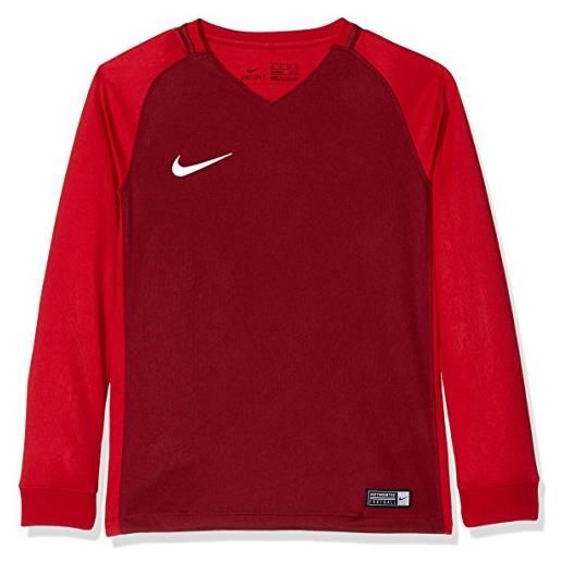 Nike/nk dry trophy iii jsy ls maglietta, bambini, bambino, y nk dry trophy iii jsy ls, rosso (team red/gym red)/bianco, m