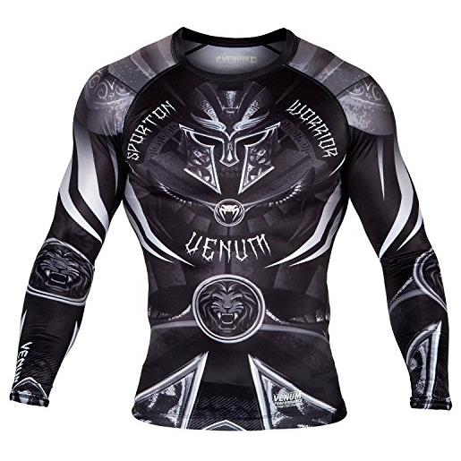 Venum gladiator 3.0, rashguard maniche lunghe uomo, nero/bianco, l