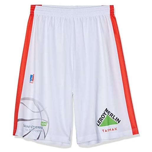 Saint Chamond Basket - pantaloncini ufficiali da basket per bambini, bambini, short_dom_stchamond, bianco, fr: xxs (taille fabricant: 10 ans)