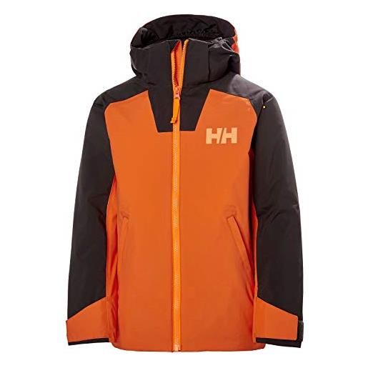 Helly Hansen jr twister jacket, giacca unisex-bambini, 226 arancione acceso, 8 anni