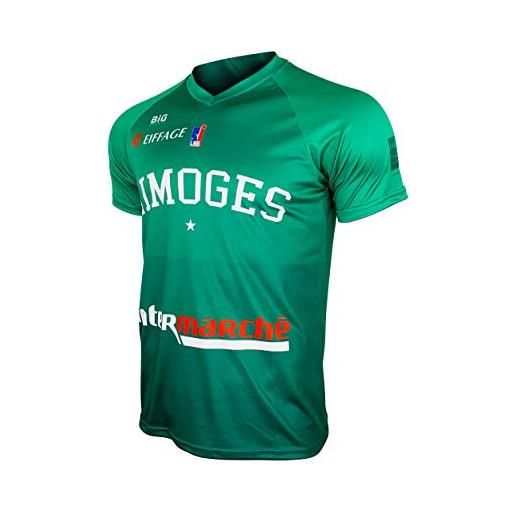Limoges CSP csp limoges - maglia ufficiale da esterno 2019-2020, per bambini, bambini, maillot_ext_limoges, verde, fr: xxs (taille fabricant: 10 ans)