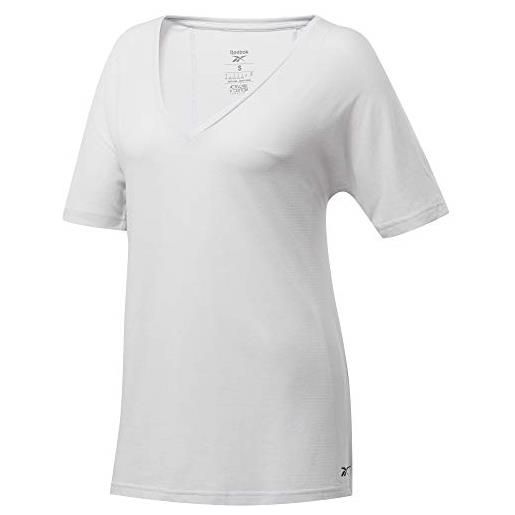 Reebok ts ac+cotton tee, maglietta donna, bianco porcellana (porcel), xl