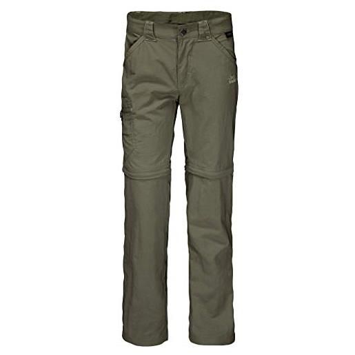 Jack Wolfskin safari zip off pantaloni, unisex, woodland green
