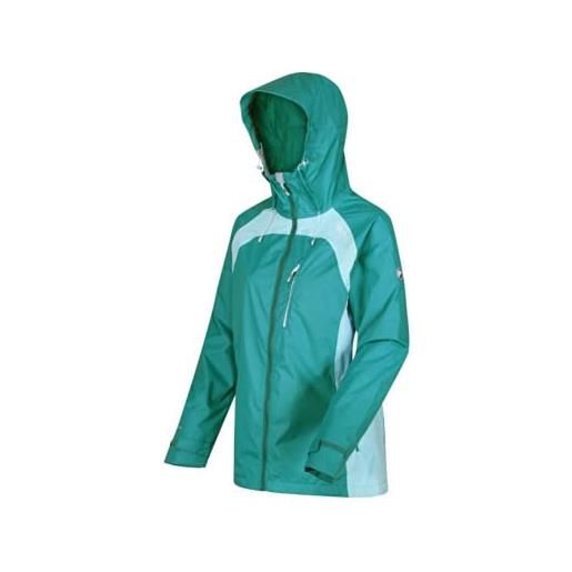 Regatta bertille giacca shell impermeabile traspirante con cappuccio e tasche multiple, donna, turquoise/cool. Aqua, 16