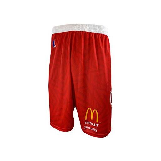 Cholet - pantaloncini ufficiali da basket per bambini 2019-2020, bambini, short_ext, rosso, fr: xxs (taille fabricant: 12 ans)