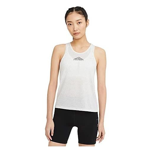 Nike maglietta da donna city sleek trail, donna, t-shirt, cz9553, grigio fumo/grigio nebbia/riflettente, xl