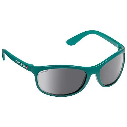 Cressi rocker floating sunglasses, occhiali da sole galleggianti con custodia uomo, giallo/lenti specchiate blu, taglia unica
