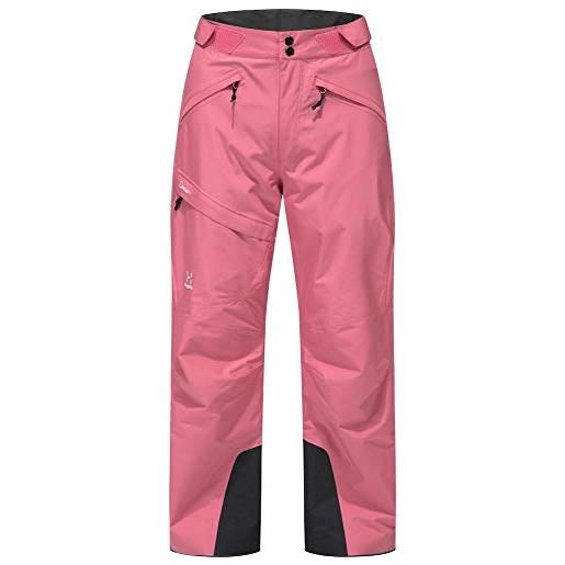 Haglöfs lumi loose, pantaloni donna, rosa (tulip pink), xs