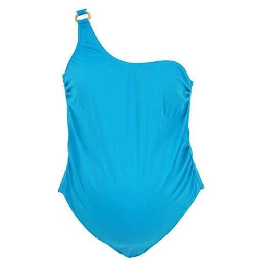 Splash About women's maternity swimming costume-asymmetric paisley print, size 10, peach