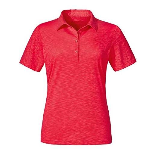 Schöffel shirt capri1, polo da donna, traspirante, con sistema di trasporto dell'umidità, fandango rosa, 34