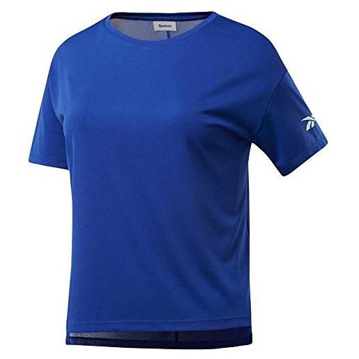 Reebok wor comm poly tee solid, maglietta donna, rebred, l