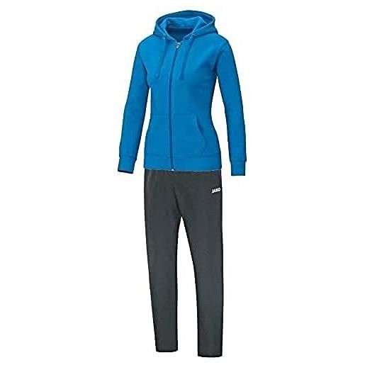 JAKO m9733 - tuta da jogging da donna, con cappuccio, taglia 34, colore: blu