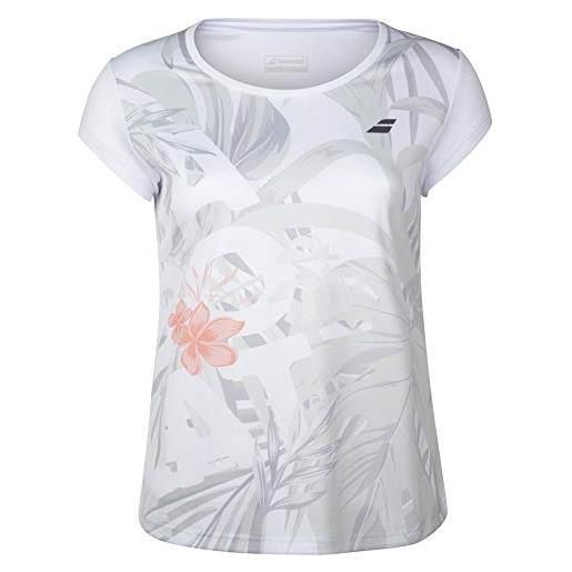 Babolat exercise graphic tee w, maglietta donna, bianco/bianco, xo