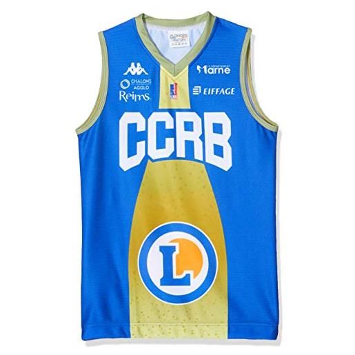 CCRB Reims - maglia ufficiale châlons-reims 2019-2020, da basket da bambino, bambini, maillot_ext_ccrb, blu, fr: xxs (taille fabricant: 6 ans)