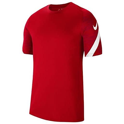Nike dri-fit strike 21, maglia manica corta uomo, university red/gym rot/weiss/weiss, s