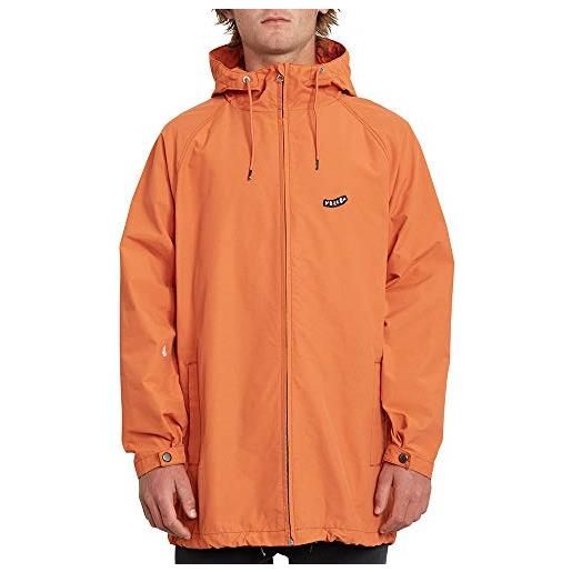 Volcom volrainer jacket, giacca uomo, arancione bruciato, xs