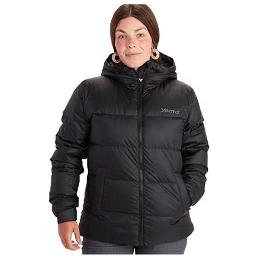 Marmot wm's guides down hoody piumino leggero isolante, densità dell'imbottitura 700, giacca da esterno, giacca impermeabile idrorepellente, antivento, donna, black, xl