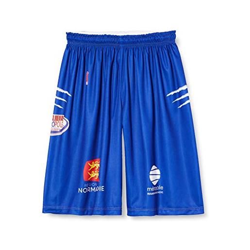 Rouen Metropole Basket rouen metropole - pantaloncini da basket, ufficiali, 2019-2020, da bambino, bambini, short_ext_rouen, blu, fr: xxs (taille fabricant: 10 ans)