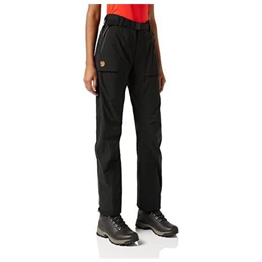 Fjallraven keb eco-shell trousers w, pantaloni sportivi donna, black, l