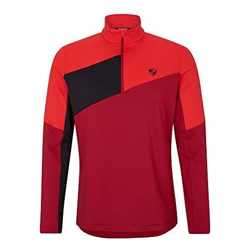 Ziener joost, pullover sci, maglia funzionale, a maniche lunghe, traspirante uomo, pepe rosso, 46