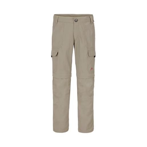 maier sports, pantaloni da outdoor bambino duozip reg, grigio (graphite), 140 cm