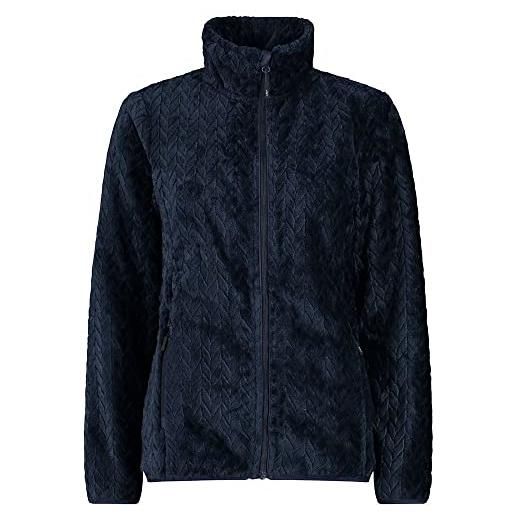 CMP jacquard highloft jacket, woman, black blue, 54