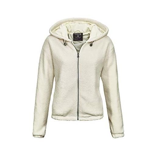 G.I.G.A. DX - giacca da donna antivento wmn in pile jckt c, casual, con cappuccio, colore: bianco sporco, 46