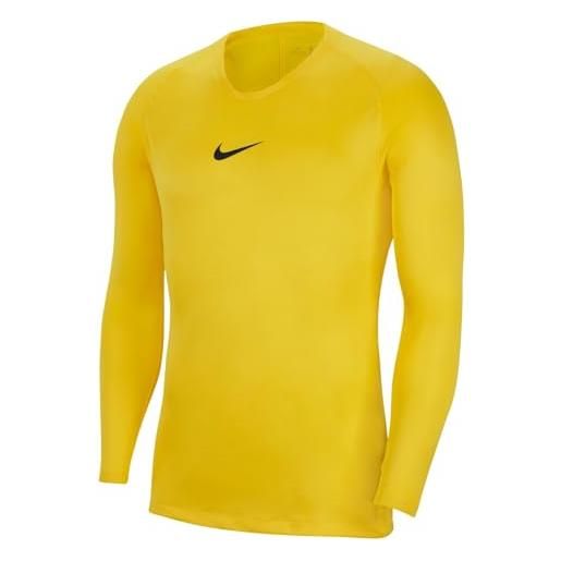 Nike dry park 1stlyr jersey ls, maglietta a maniche lunghe uomo, giallo (volt/(black), l