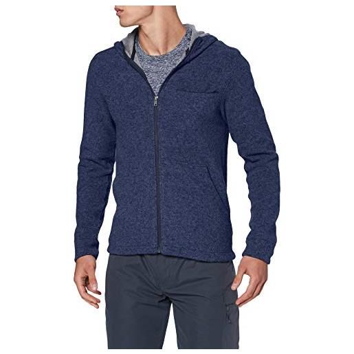 Marmot ryerson fleece hoodie, giacca uomo, indaco scuro mélange, xl
