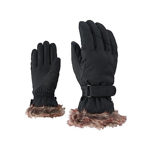 Ziener kim lady glove - guanti da sci / sport invernali, caldi, traspiranti, colore: nero, taglia 8,5