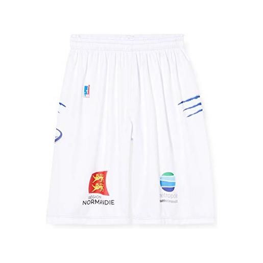 Rouen Metropole Basket rouen - pantaloncini ufficiali per bambini 2019-2020, bambini, short_dom_rouen, bianco, fr: xxs (taille fabricant: 8 ans)