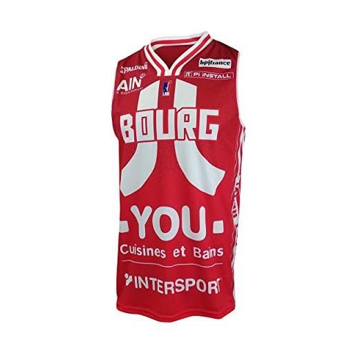 JL Bourg - maglia ufficiale da basket 2019-2020, da bambino, bambini, maillot_ext_bourg, rosso, fr: xxs (taille fabricant: 12 ans)