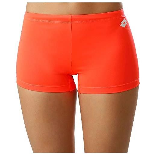 Lotto th pl - pantaloncini da donna, colore: arancione, bianco, xl