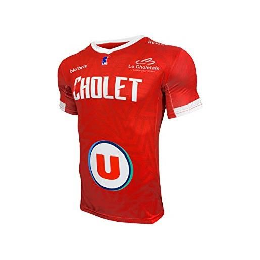 Cholet 2019-2020 - maglia ufficiale da basket, da bambino, bambini, maillot_ext, rosso, fr: xxs (taille fabricant: 12 ans)