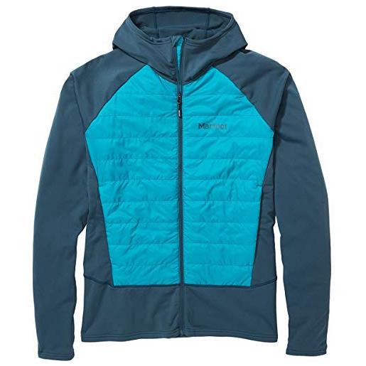 Marmot variant hybrid hoodie, giacca uomo, stargazer/enamel blue, xl