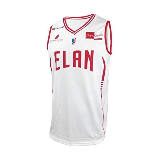 Elan Chalon - maglia ufficiale da basket 2019-2020, da bambino, bambini, maillot_dom_elanchalon, bianco, fr: xs (taille fabricant: 14 ans)