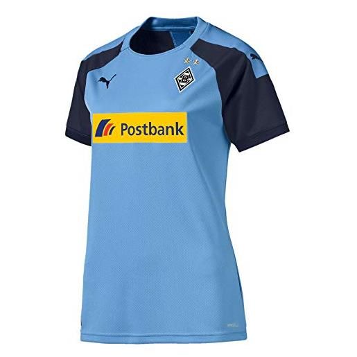 PUMA bmg away shirt replica women with sponsor, maglia calcio donna, team light blue/peacoat, s