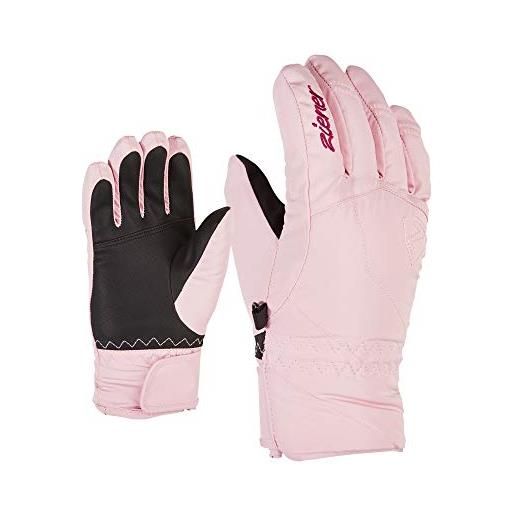 Ziener laya pr girls glove junior, guanti da sci/sport invernali. Bambina, rosa, 3.5