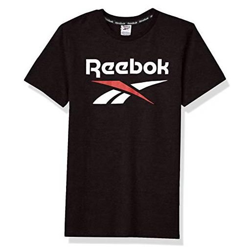 Reebok maglietta big intl - maglietta a maniche corte per bambini, bambino, maglietta a maniche corte, h89069rbi_8_blk, nero, 8
