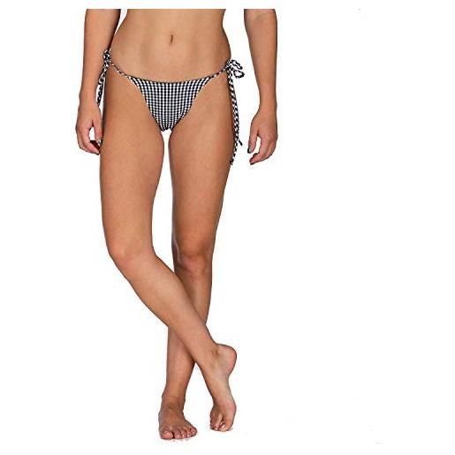 Hurley w q/d gingham surf bottom, bikini bottoms donna, black, xs