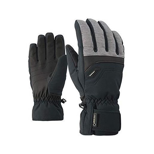 Ziener glyn gtx gore plus warm glove ski alpine, guanti da sci/sport invernali, impermeabili, traspiranti. Uomo, grigio (dark melange), 8.5