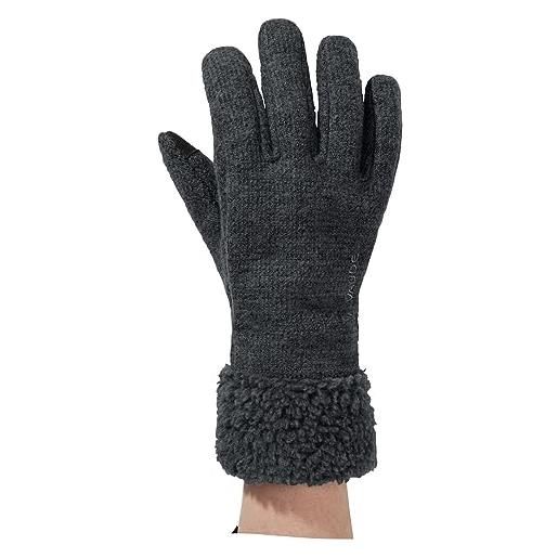 VAUDE women's tinshan gloves iv, guanti da donna, nero phantom, 8