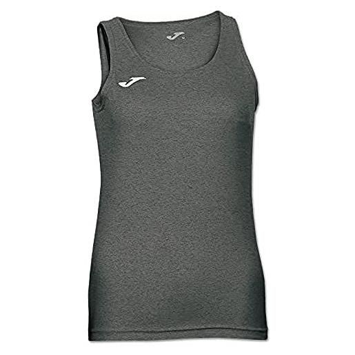 Joma camiseta diana gris melange oscuro s/m woman, t-shirt donna, grigio scuro-150, xxs
