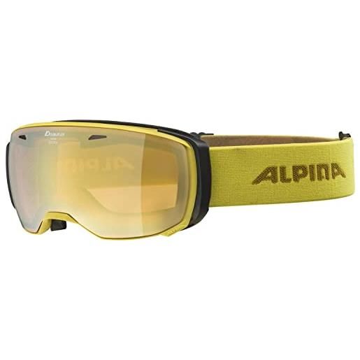 ALPINA unisex - adulti, estetica q-lite occhiali da sci, curry, one size