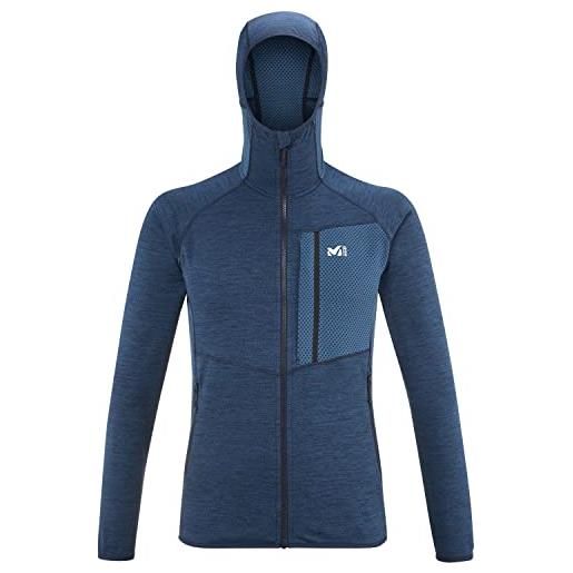 Millet lokka hoodie giacca in pile leggera da uomo - con cappuccio - avvicinamento, escursionismo, trekking, uso quotidiano
