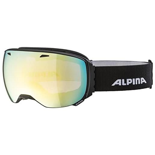 Alpina - occhiali da sci big horn qvmm, unisex, a7205, nero opaco, taglia unica